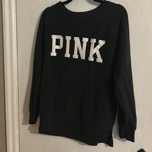 Victorias Secret PINK XS black sweatshirt inside out feel.
